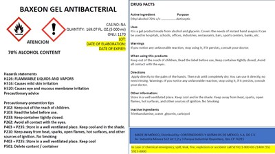 5000 ml label - etiqueta 5 litros